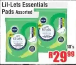 Devland Cash And Carry Lil-Lets Essentials Pads Assorted offer
