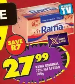 Shoprite Rama original 70% fat spread offer