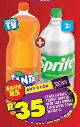 Shoprite Fanta/ sprite/ stoney ginger beer soft drink/ schweppes soda water offer