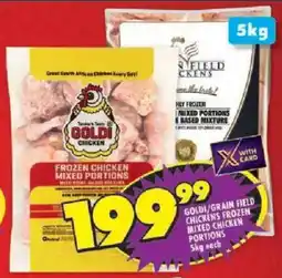 Shoprite Goldi/ grain field chickens frozen mixed chicken portions offer