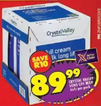 Shoprite Crystal valley long life milk offer