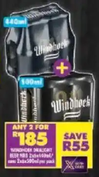 Shoprite Windhoek draught beer nrb/ cans offer