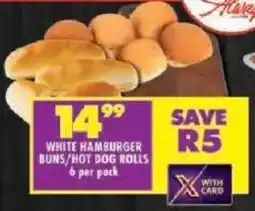 Shoprite White hamburger buns/ hot dog rolls offer