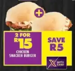 Shoprite Chicken snacker burger offer