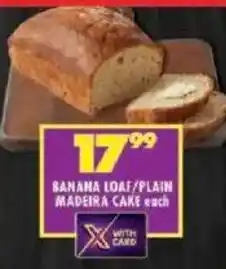 Shoprite Banana loaf/ plain madeira cake offer