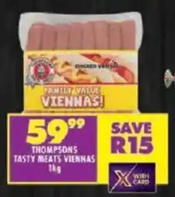 Shoprite Thompsons tasty meats viennas offer