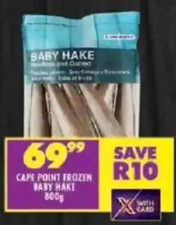 Shoprite Cape point frozen baby hake offer