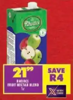 Shoprite Rhodes fruit nectar blend offer
