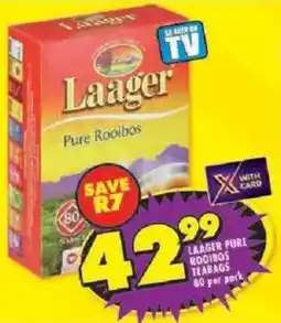 Shoprite Laager pure rooibos teabags offer