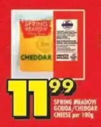 Shoprite Spring meadow gouda/ cheddar cheese offer