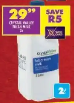 Shoprite Crystal valley fresh milk offer
