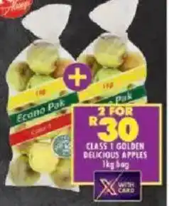 Shoprite Class 1 golden delicious apples offer