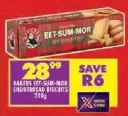 Shoprite Bakers eet-sum-mor shortbread biscuits offer