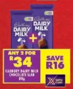 Shoprite Cadbury dairy milk chocolate slab offer
