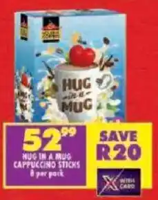 Shoprite Hug in a mug cappuccino sticks offer