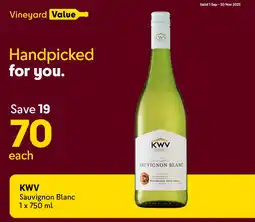 Makro’s liquor KWV Sauvignon Blanc offer