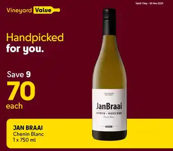 Makro’s liquor JAN BRAAI Chenin Blanc offer
