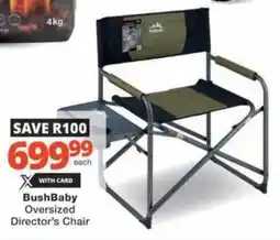 Checkers BushBaby Oversized Director's Chair offer