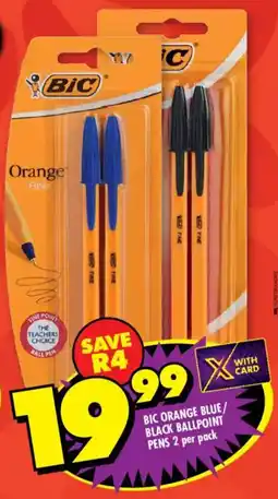 Shoprite Bic orange blue/ black ballpoint pens offer