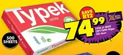 Shoprite Typek a4 white copy paper 80gsm offer
