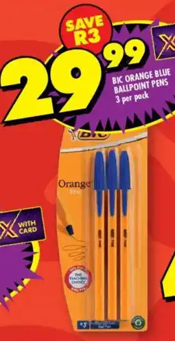 Shoprite Bic orange blue ballpoint pens offer