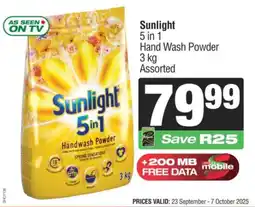 Spar Sunlight 5in1 Hand Wash Powder Assorted offer