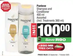 Spar Pantene Shampoo and Conditioner Assorted offer