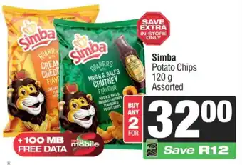 Spar Simba Potato Chips Assorted offer