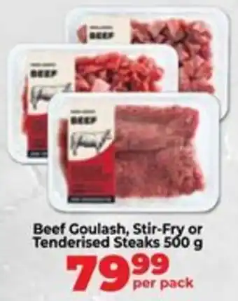 Food Lover's Market Beef Goulash, Stir-Fry or Tenderised Steaks offer