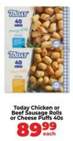 Food Lover's Market Today Chicken or Beef Sausage Rolls or Cheese Puffs offer
