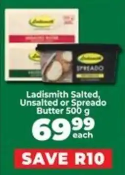 Food Lover's Market Ladismith Salted, Unsalted or Spreado Butter offer