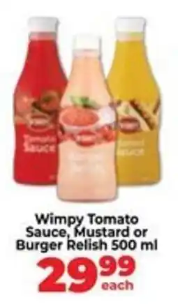 Food Lover's Market Wimpy Tomato Sauce, Mustard or Burger Relish offer