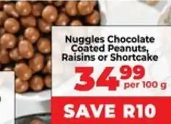 Food Lover's Market Nuggles Chocolate Coated Peanuts, Raisins or Shortcake offer