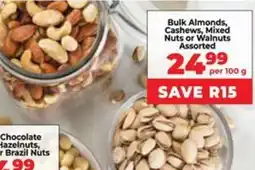 Food Lover's Market Bulk Almonds, Cashews, Mixed Nuts or Walnuts Assorted offer