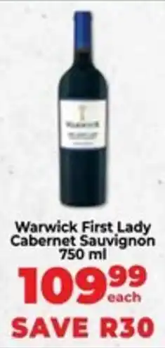 Food Lover's Market Warwick First Lady Cabernet Sauvignon offer