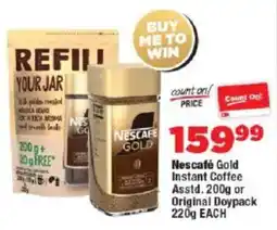 OK MiniMark Nescafe Gold Instant Coffee Asstd. or Original Doypack offer