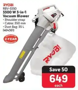 Makro RYOBI 3300 W 3-in-1 Vacuum Blower offer