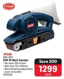 Makro RYOBI 810 W Belt Sander offer