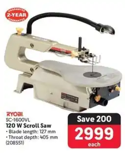 Makro RYOBI 120 W Scroll Saw offer