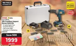 Makro RYOBI 18V Cordless Impact Driver Drill Kit offer