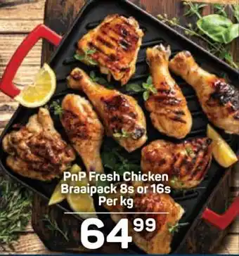 Pick n Pay PnP Fresh Chicken Braaipack 8s or 16s offer