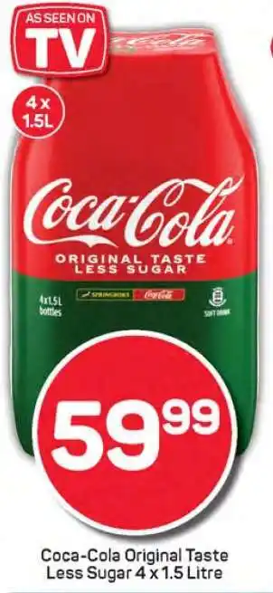 Pick n Pay Coca-Cola Original Taste Less Sugar 4 x 1.5 Litre offer