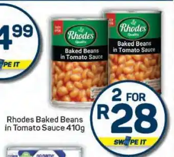 Pick n Pay Rhodes Baked Beans in Tomato Sauce 410g offer