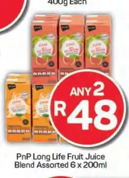 Pick n Pay PnP Long Life Fruit Juice Blend Assorted offer