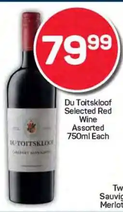 Pick n Pay Du Toitskloof Selected Red Wine offer