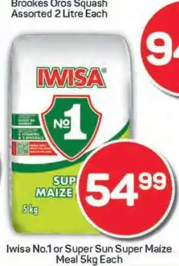 Pick n Pay Iwisa No.1 or Super Sun Super Maize Meal offer