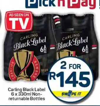 Pick n Pay Carling Black Label offer