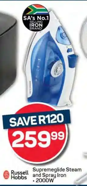 Pick n Pay Russell Hobbs Supremeglide Steam and Spray Iron offer