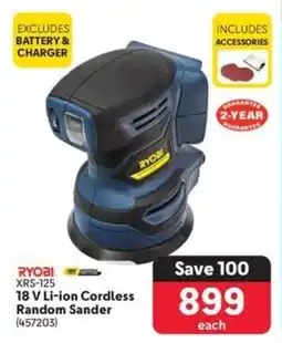 Makro RYOBI 18 V Li-ion Cordless Random Sander offer