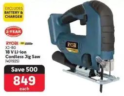 Makro RYOBI 18 V Li-ion Cordless Jig Saw offer